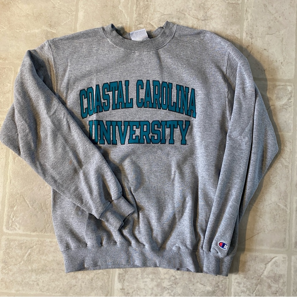 Champion Gray Coastal Carolina University Sweatshirt